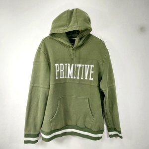 Primitive Hoodie Sweater Mens XL Army Green Skateboard Pullover Logo Spell out